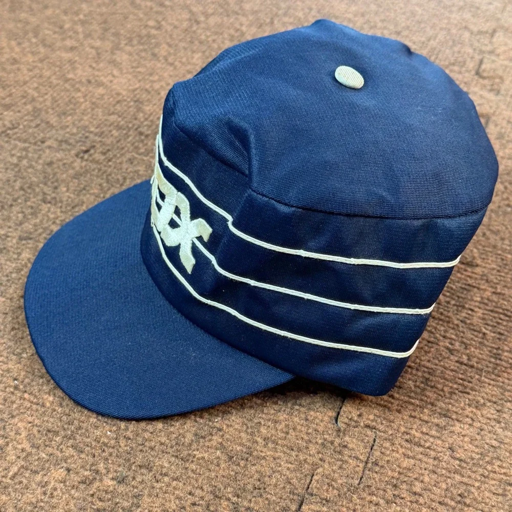 Vintage Chicago White Sox MLB Annco Painter Hat Navy Blue Stripe Snapback Large